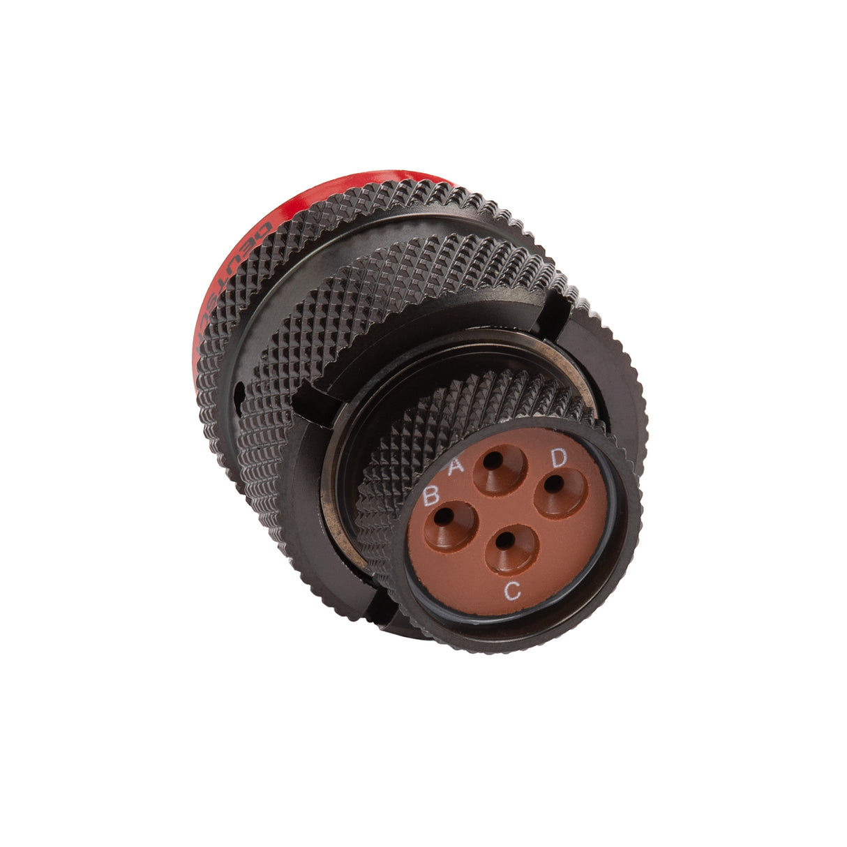 AS612-04PN - AS Series - Plug - Shell Size 12, 4 Cavity, Size 16 Pins, 14-20 AWG, Red