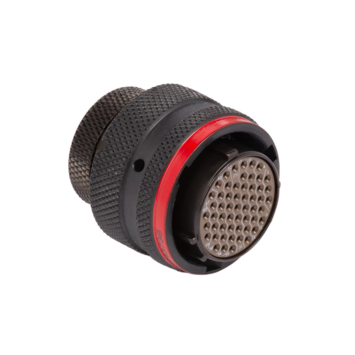 AS616-35SN - AS Series - Plug - Shell Size 16, 55 Cavity, Size 22 Sockets, 22-26 AWG, Red