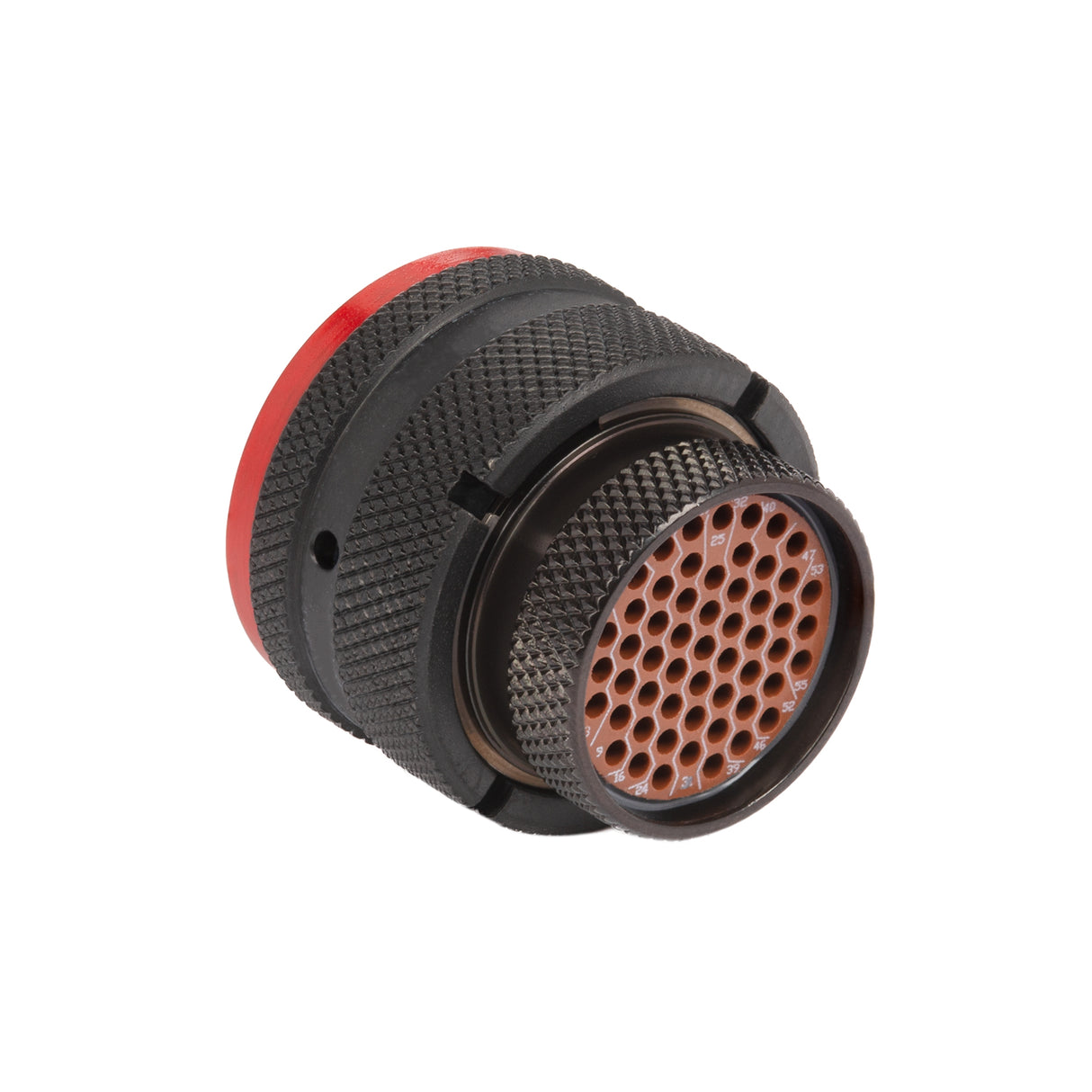 AS616-35SN - AS Series - Plug - Shell Size 16, 55 Cavity, Size 22 Sockets, 22-26 AWG, Red