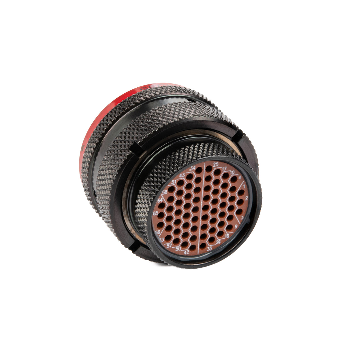 AS618-35PN - AS Series - Plug - Shell Size 18, 66 Cavity, Size 22 Pins, 22-26 AWG, Red