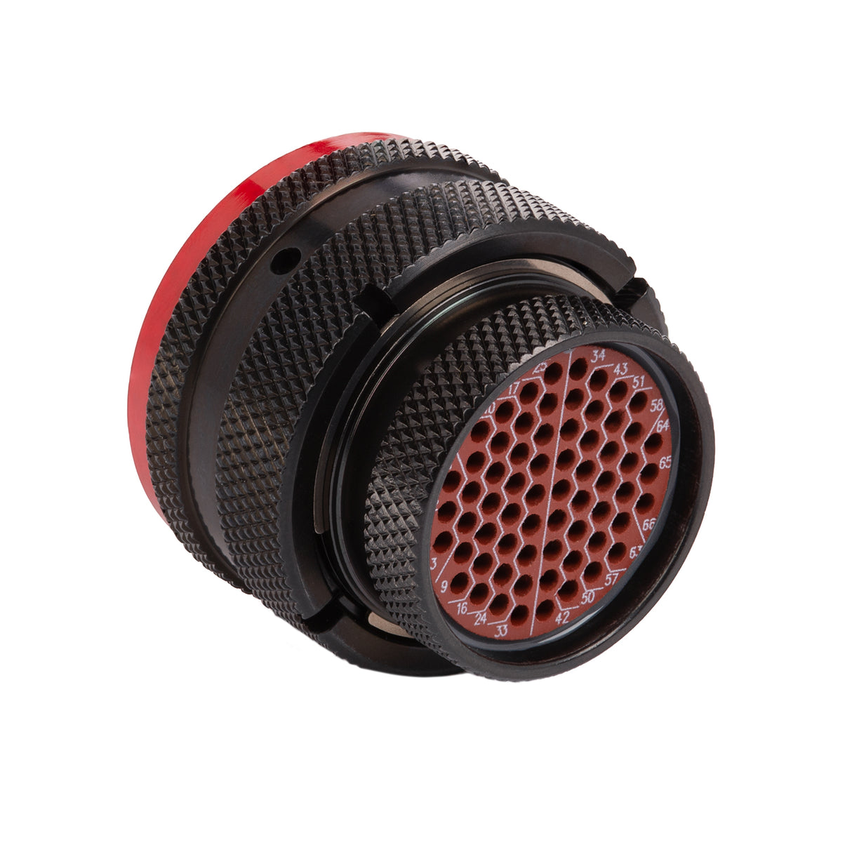 AS618-35SN - AS Series - Plug - Shell Size 18, 66 Cavity, Size 22 Sockets, 22-26 AWG, Red