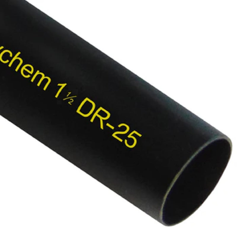 DR 25 1 1 2 0 RAYCHEM DR25 HEATSHRINK TUBING 1 1 2 BLACK W YE dr-25-1-1-2-0-raychem-dr25-heatshrink-tubing-1-1-2-black-w-ye