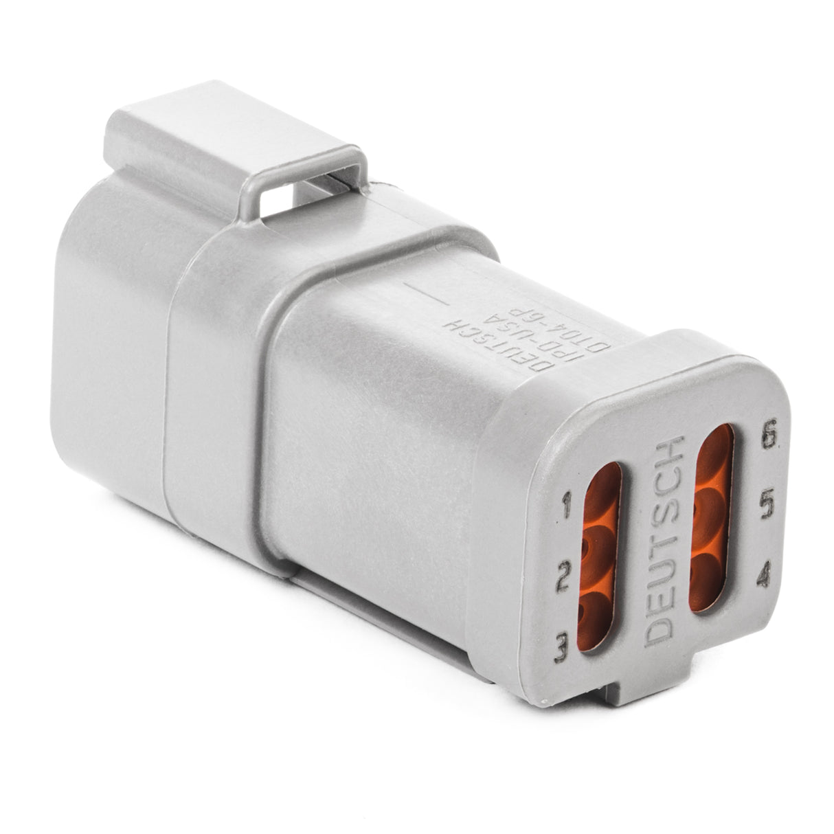DT04-6P-E003 - DT Series - 6 Pin Receptacle - End Cap - Gray