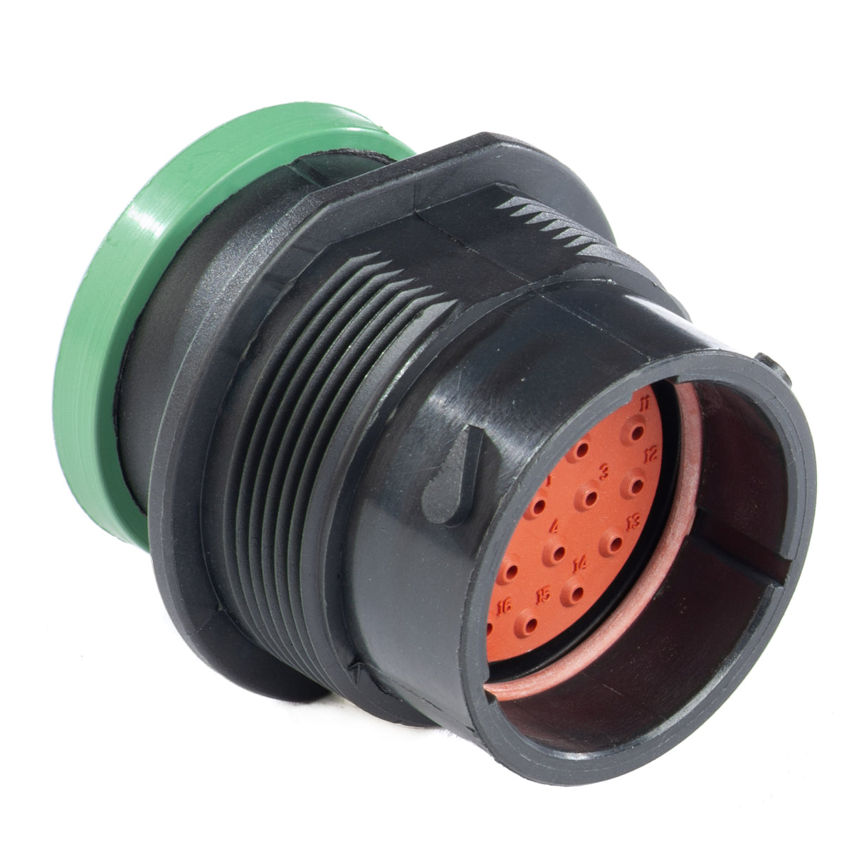 HDP24-18-21PN-L017 - HDP20 Series - 21 Pin Receptacle - 18 Shell - N Seal - Ring Adapter - Flange