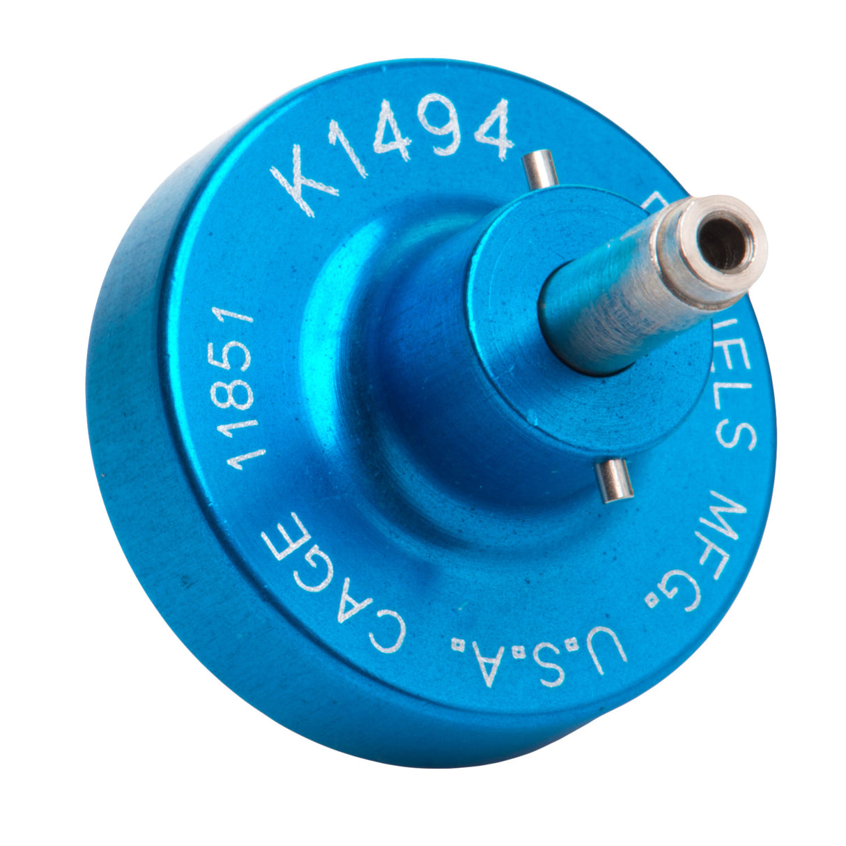 K1494 - AFM8 Crimper Positioner - Socket #604984 - AS Comp/ASU 3-Way - 22-28AWG - Blue