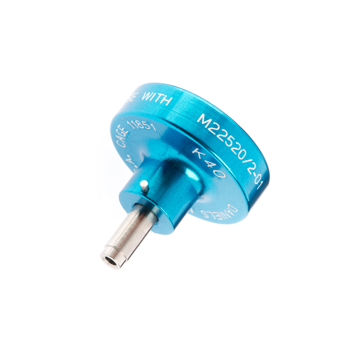 K40 - AFM8 Crimper Positioner - Socket #38943-22 - Size 22 Contacts - 22-26AWG - Blue