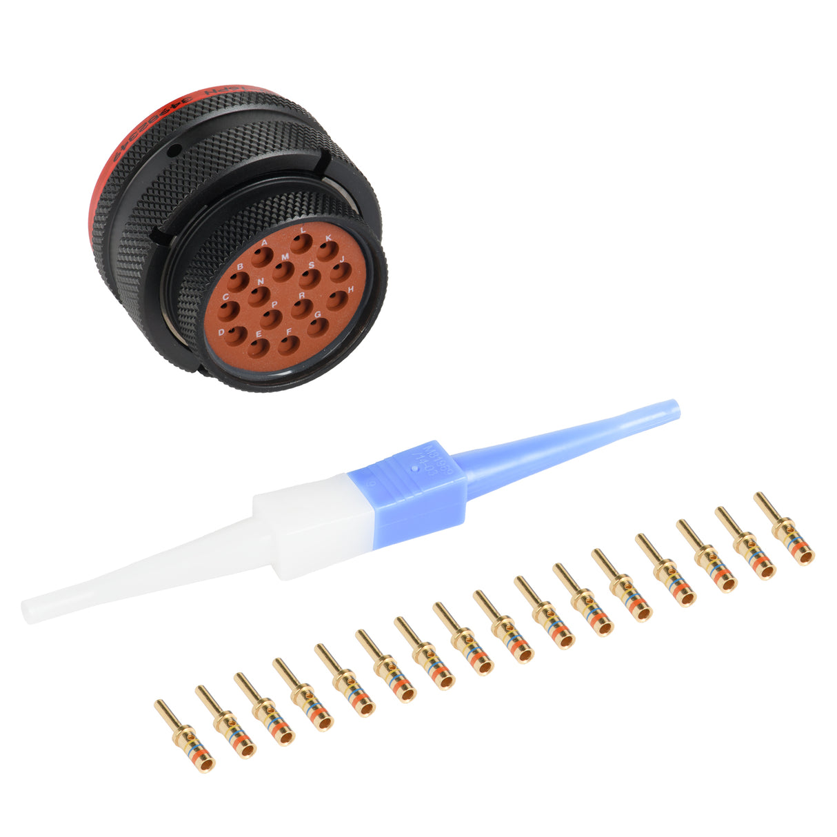 AS620-16PN - AS Series - Plug Kit - Shell Size 20, 16 Cavity, Size 16 Pins, 14-20 AWG, Red