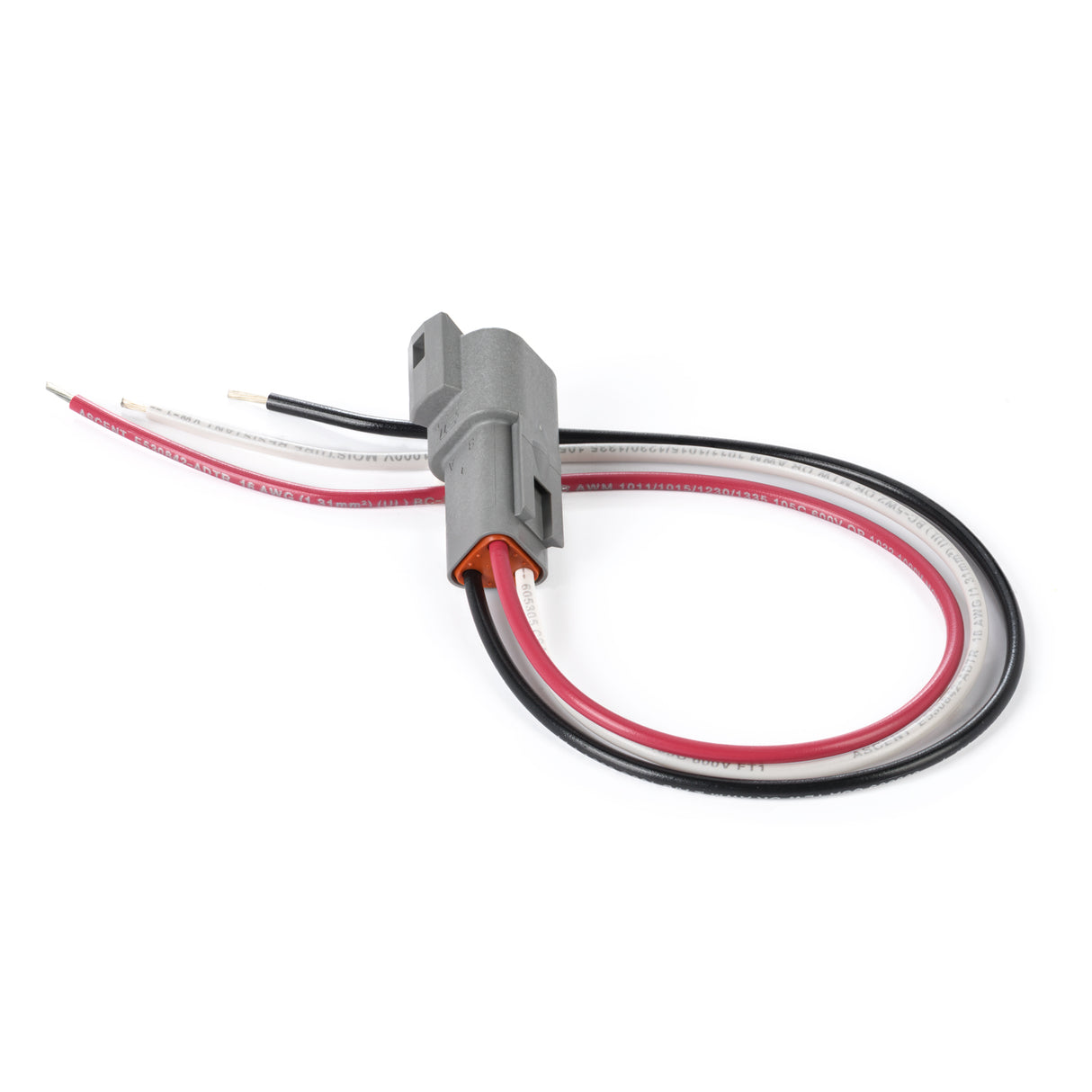 DT03GY-PR-16-1FT - Deutsch DT Series 3 Pin Connector Receptacle Pigtail, 16AWG