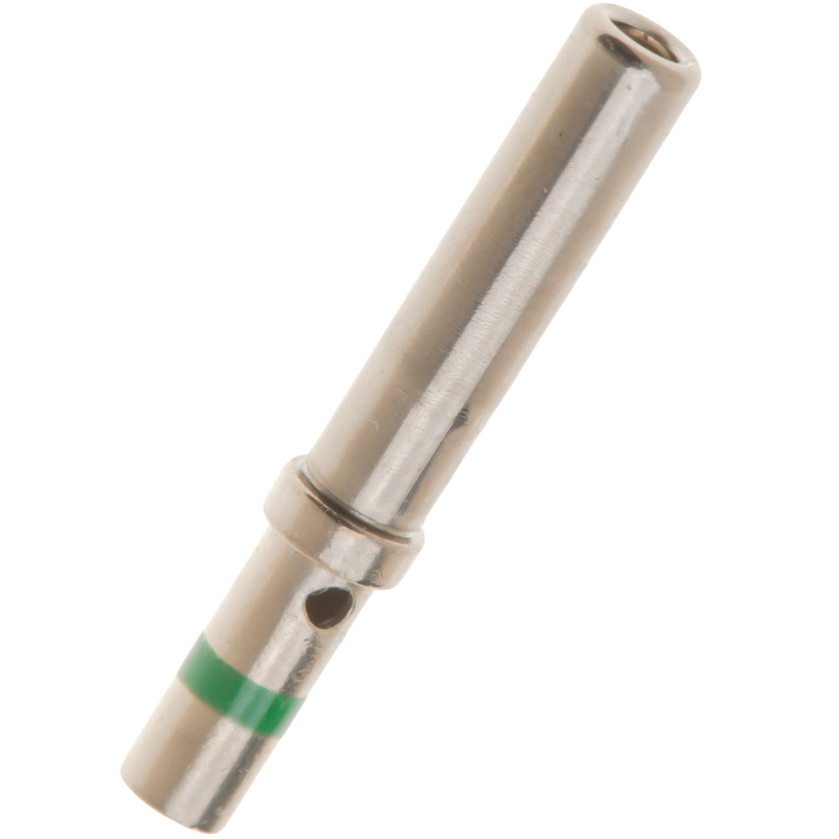 0462-209-16141 - Solid Socket - Size 16 - 14 AWG, 13 Amps, Green Stripe, Nickel Plated