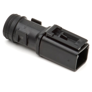 1011-257-0205 - DT Series - Backshell for 2 Cavity Receptacle - Straight w/ Internal Strain Relief, Black