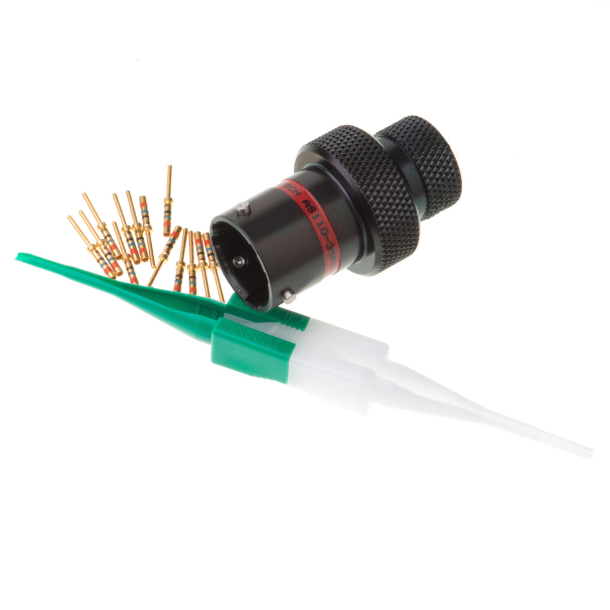 AS110-35PN - AS Series - Inline Receptacle Kit - Shell Size 10, 13 Cavity, Size 22 Pins, 22-26 AWG, Red