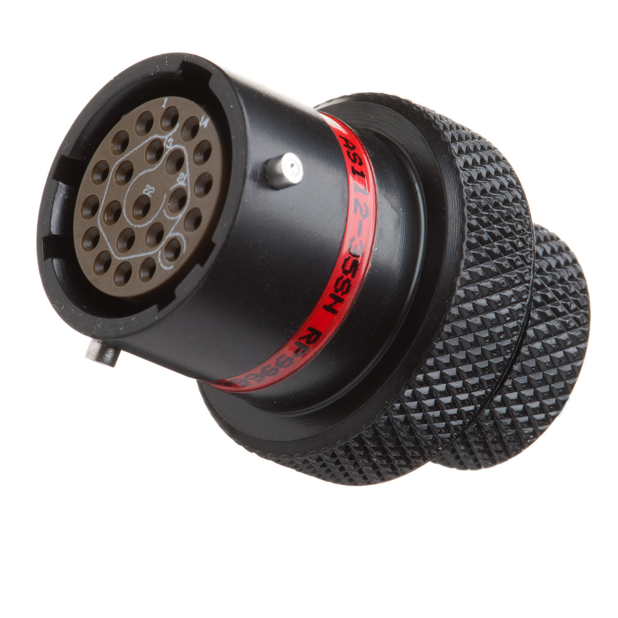 AS112-35SN - AS Series - Inline Receptacle Kit - Shell Size 12, 22 Cavity, Size 22 Sockets, 22-26 AWG, Red