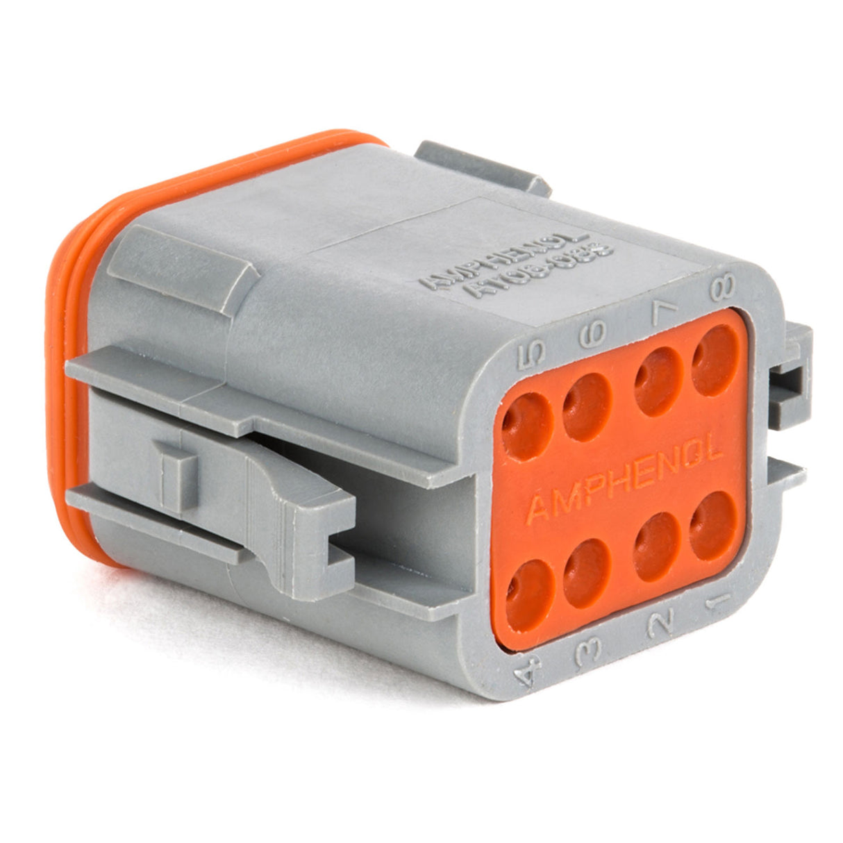 AT06-08SA - AT Series - 8 Socket Plug - A Key, Gray