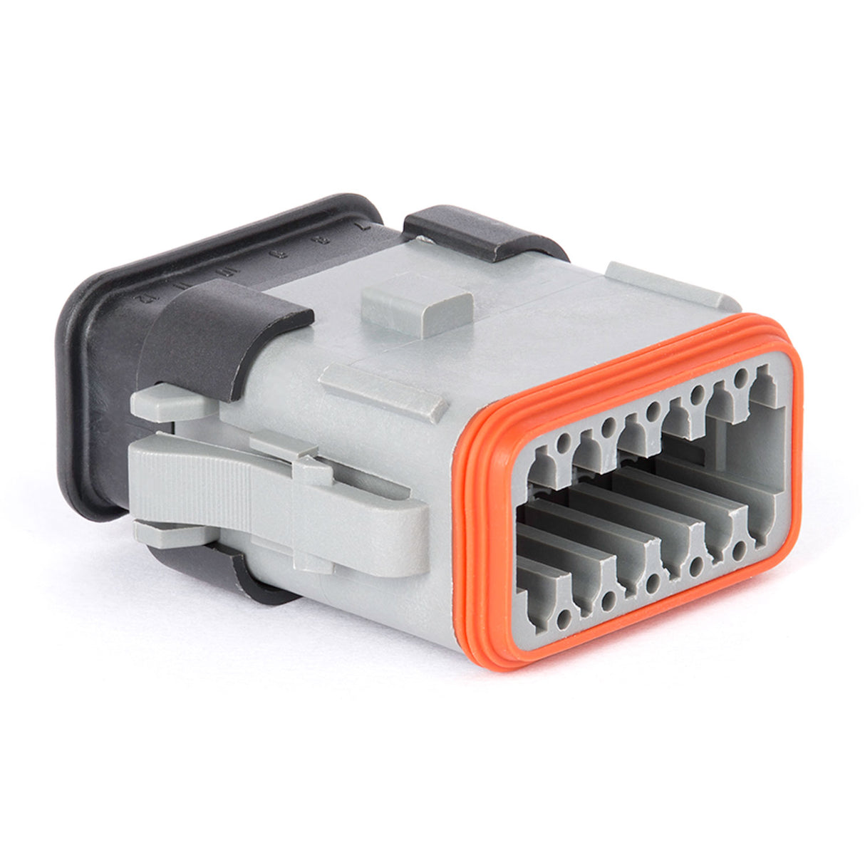 AT06-12SA-SR01GRY - AT/SR01 Series - 12 Socket Plug - A Key, Gray