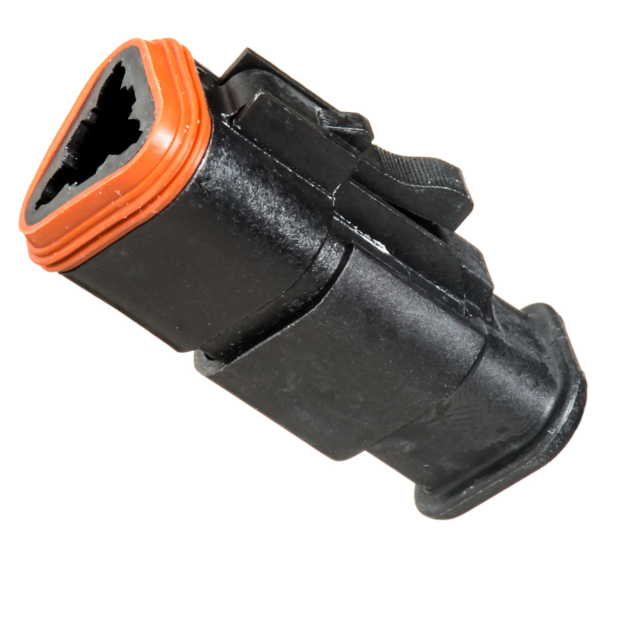 AT06-3S-SR01BLK - AT/SR01 Series - 3 Socket Plug - Strain Relief W/Endcap, Standard Seal, Black