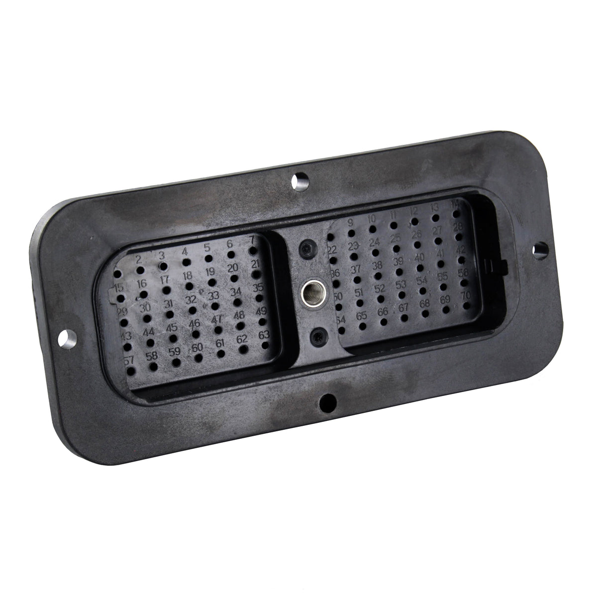 DRC12-70PA - DRC Series - 70 Pin Receptacle - A Key, Flange, Black