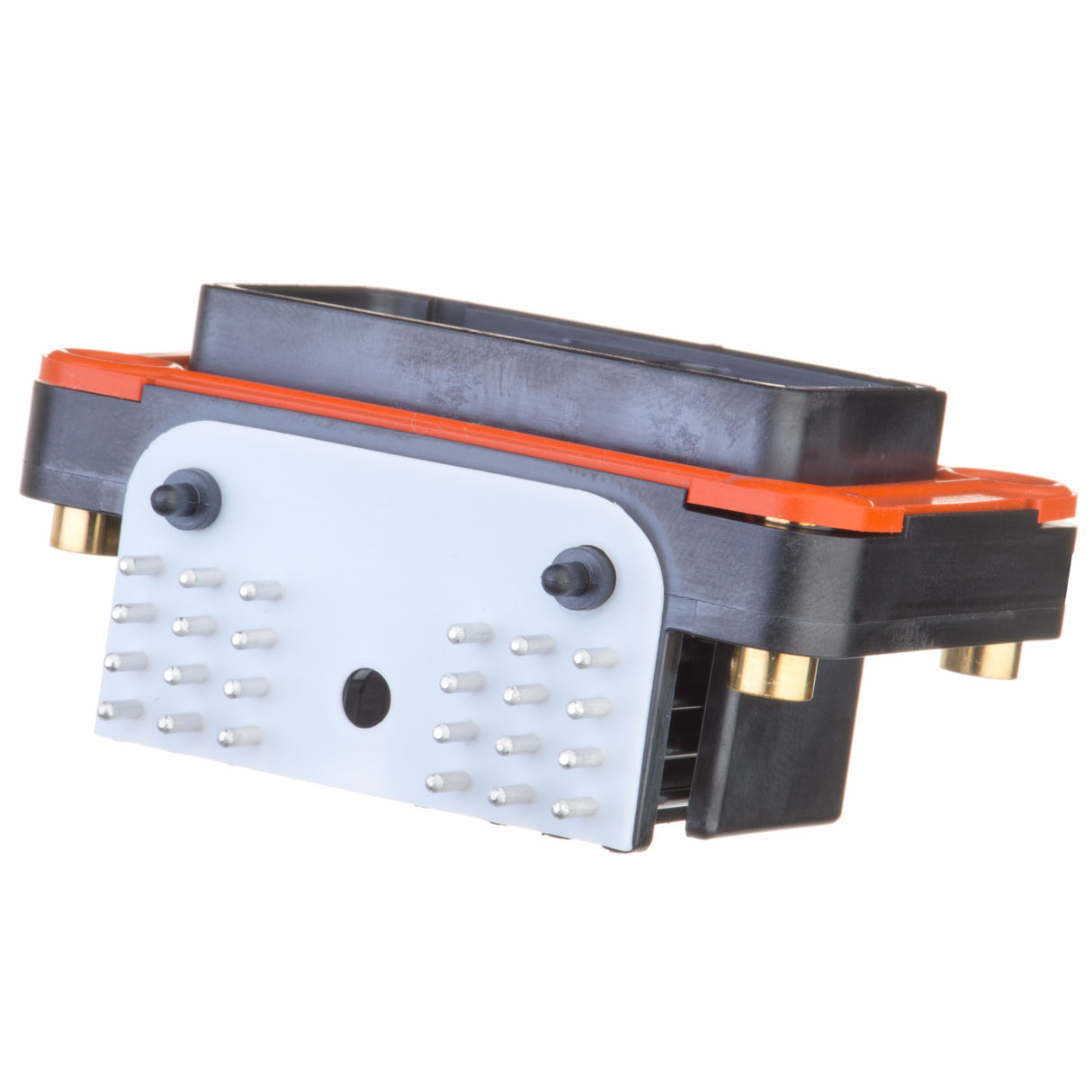 DRC13-24PA - DRC Series - 24 Pin Receptacle - A Key, 90° Molded Pins, PCB, Black