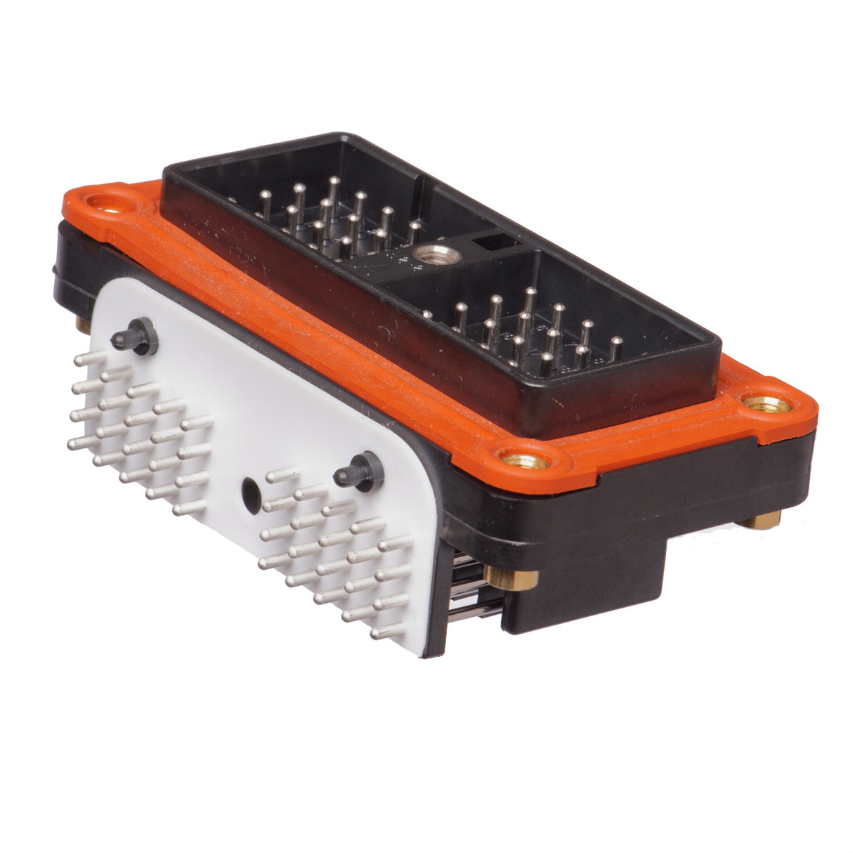 DRC13-40PA - DRC Series - 40 Pin Receptacle - A Key, 90° Molded Pins, PCB, Black