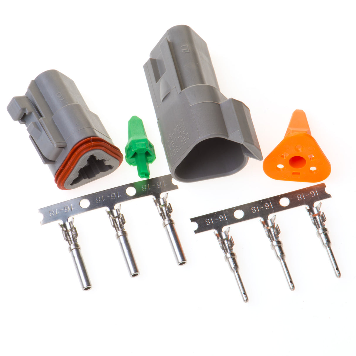 DT03GY - DT Series - 3 Pin Stamped and Formed Contact Connector Kit