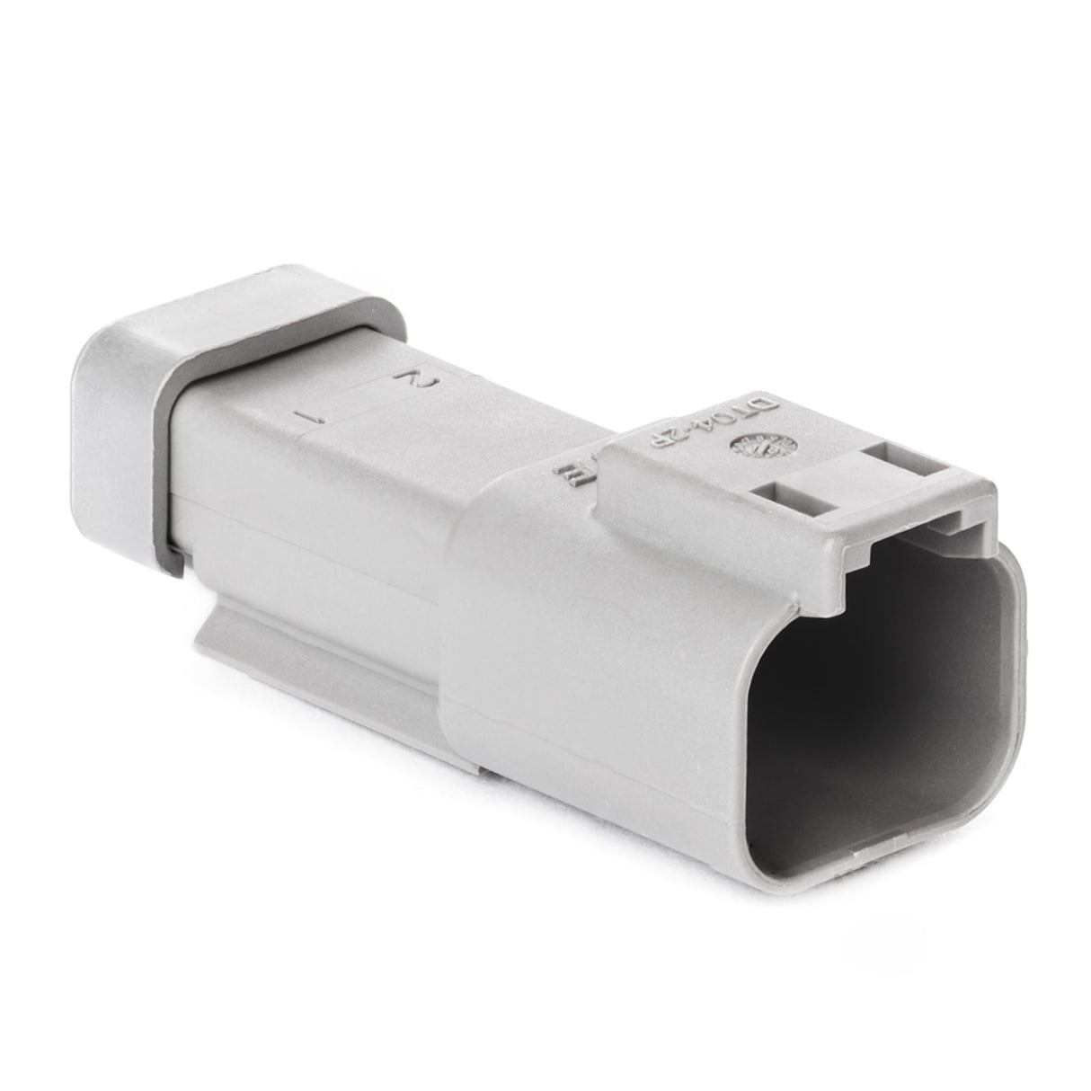 DT04-2P-CE01 - DT Series - 2 Pin Receptacle - Reduced Dia. Seal, EndCap, Gray