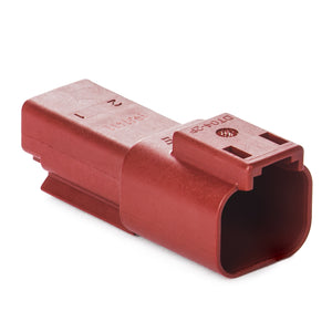 DT04-2P-RD - DT Series - 2 Pin Receptacle - Red