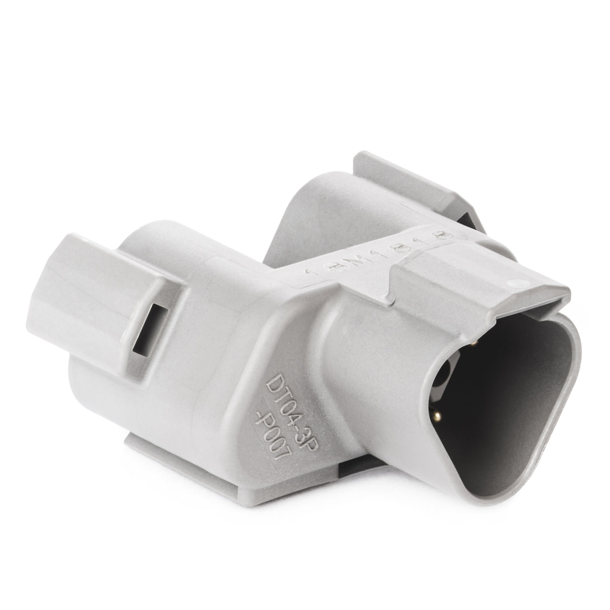 DT04-3P-P007 - DT Series - 3 Pin Receptacle - Y Connector, Molded Gold Pins, J1939, Gray