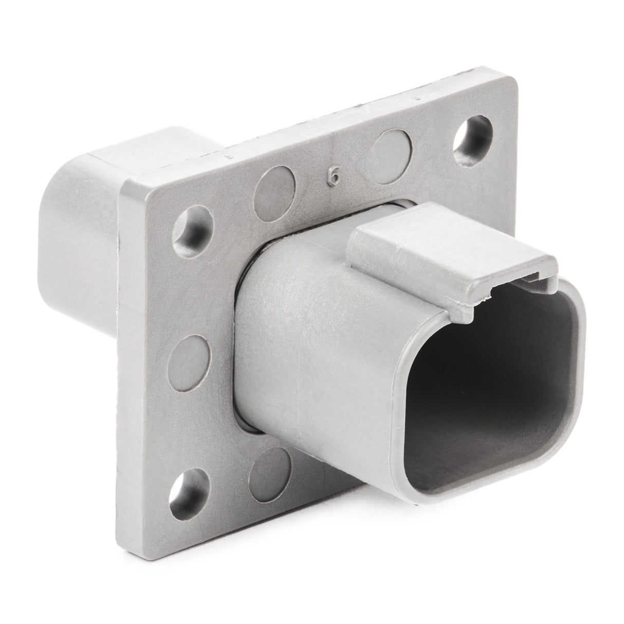 DT04-4P-L012 - DT Series - 4 Pin Receptacle - Welded Flange, Gray