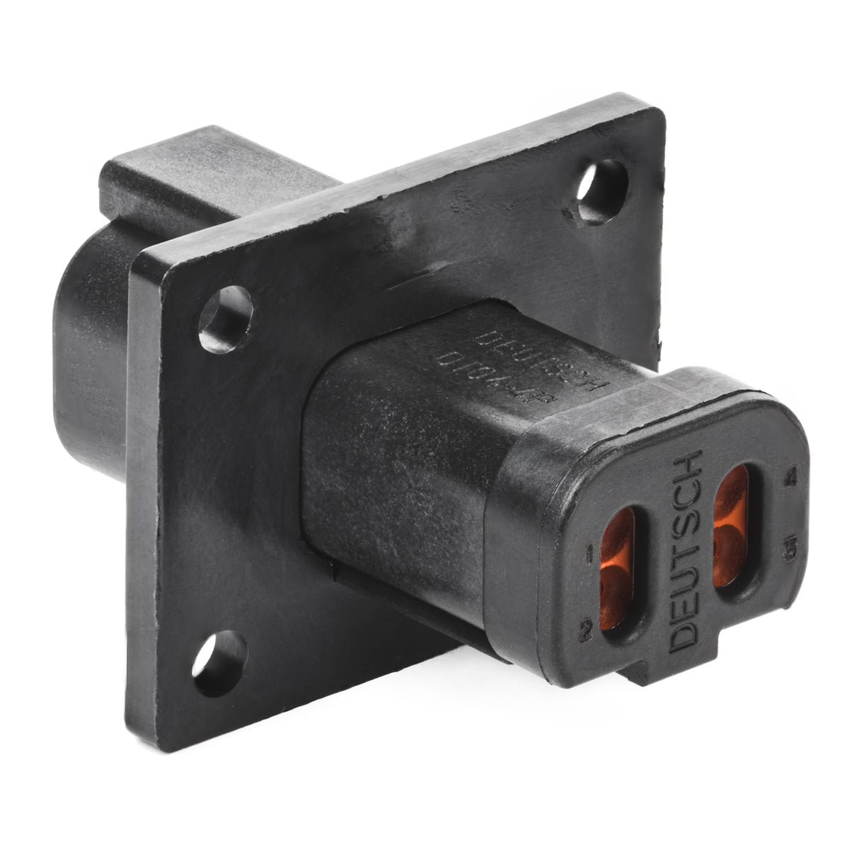 DT04-4P-LE11 - DT Series - 4 Pin Receptacle - Flange, End Cap, Black