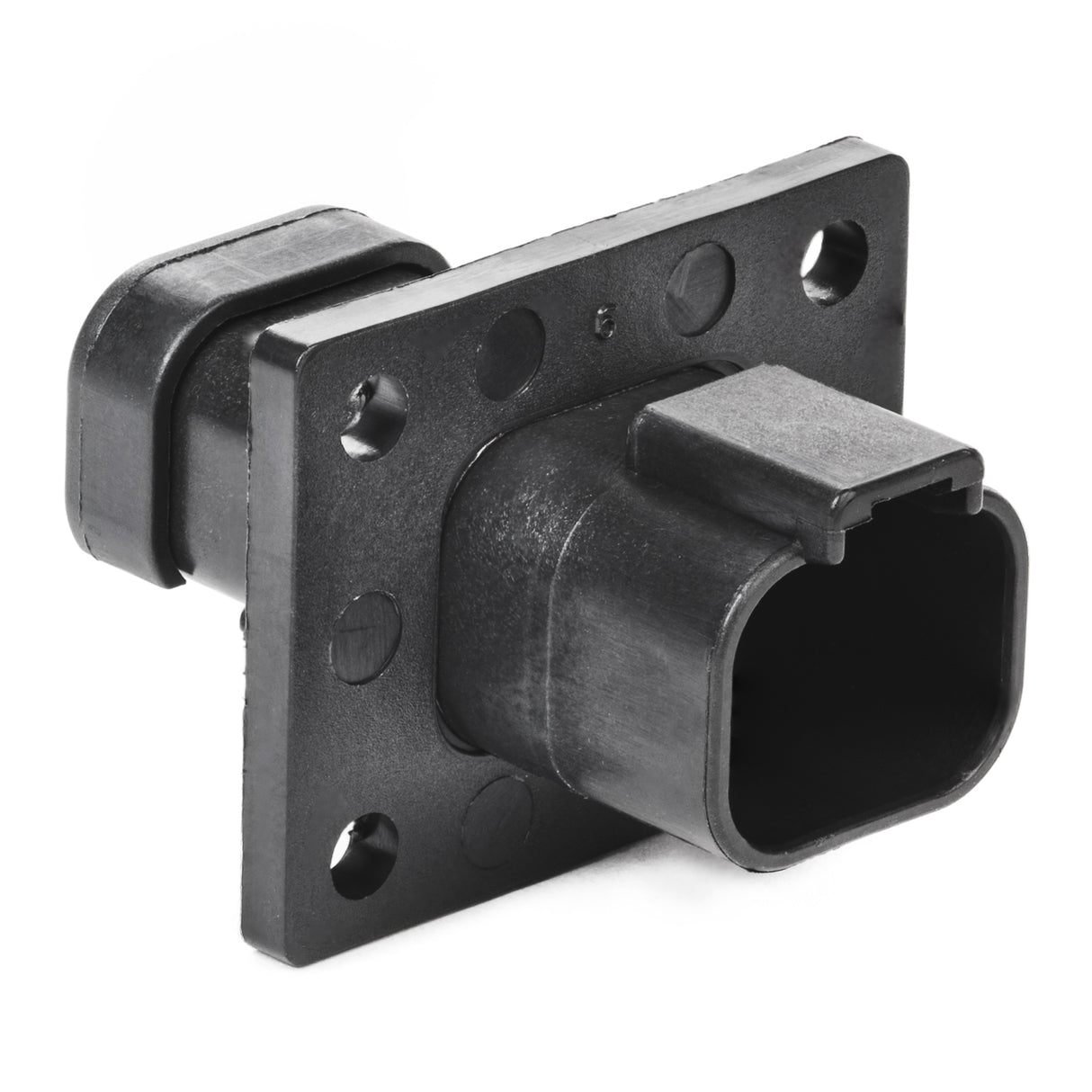 DT04-4P-LE11 - DT Series - 4 Pin Receptacle - Flange, End Cap, Black