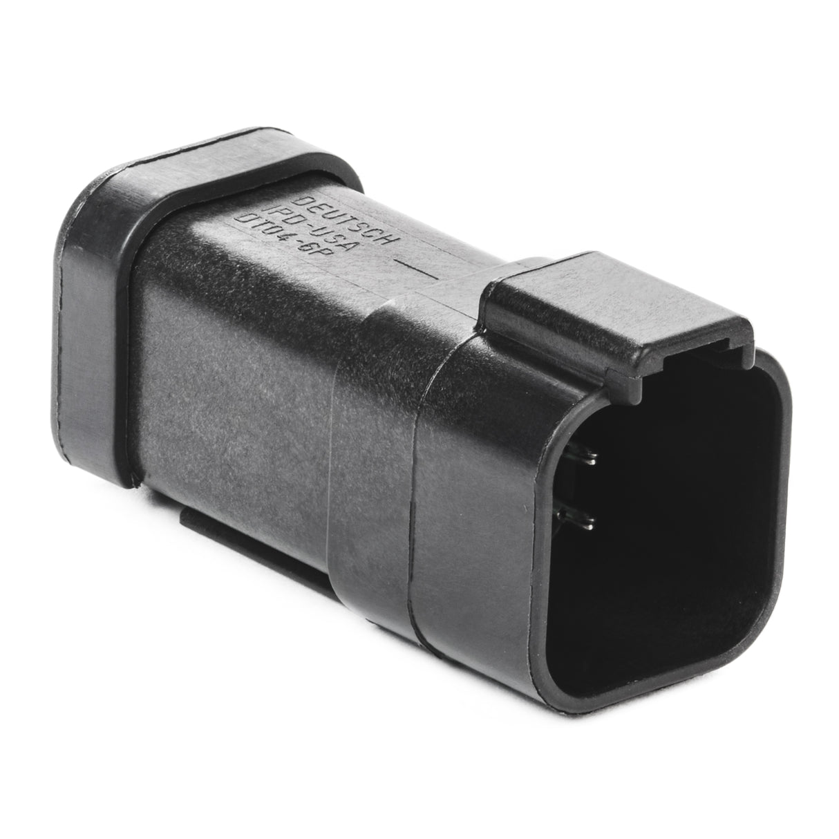 DT04-6P-EP13 - DT Series - 6 Pin Receptacle - (1) 6 Pin Buss, Nickel Contacts, Black