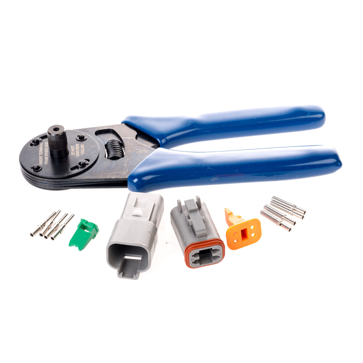 DT04GY-CT - DT Series - 4 Pin Solid Contact Connector Kit w/ Crimper