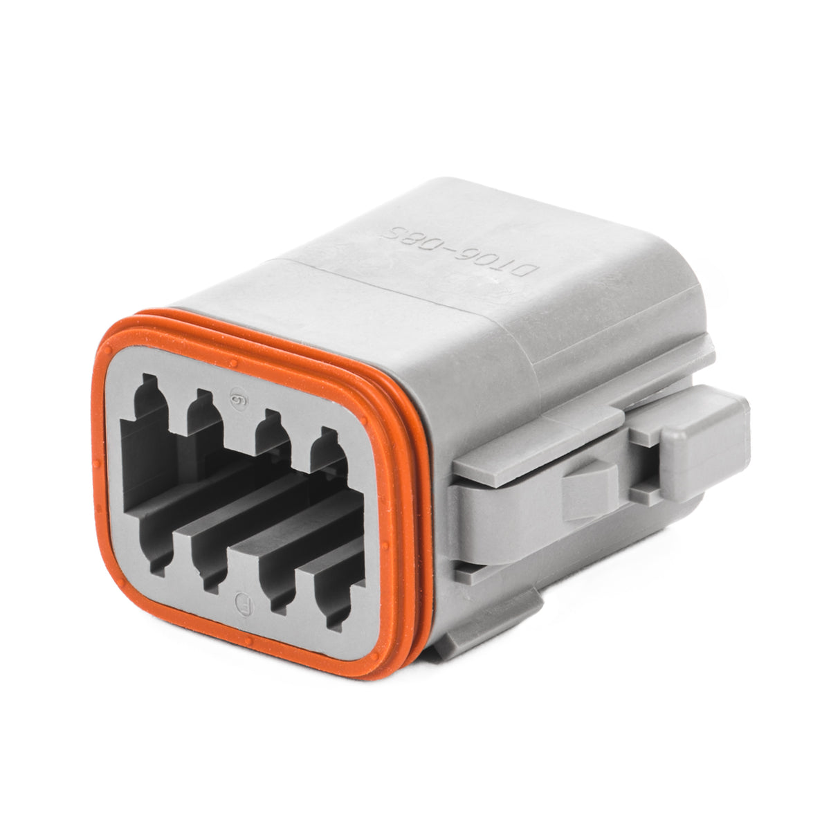 DT06-08SA - DT Series - 8 Socket Plug - A Key, Gray