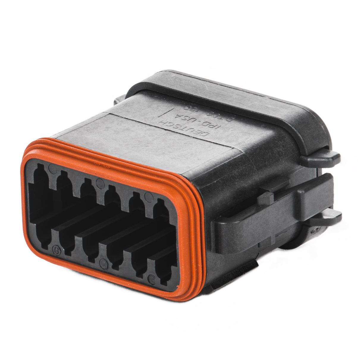 DT06-12SA-CE11 - DT Series - 12 Socket Plug - Enhanced Seal Retention, Reduced Dia. Seals, End Cap, Black