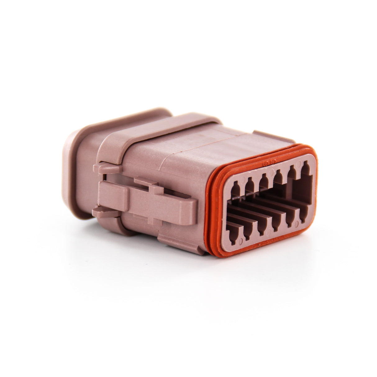 DT06-12SD-CE04 - DT Series - 12 Socket Plug - D Key, Reduced Dia. Seals, Shrink Boot Adapter, Brown