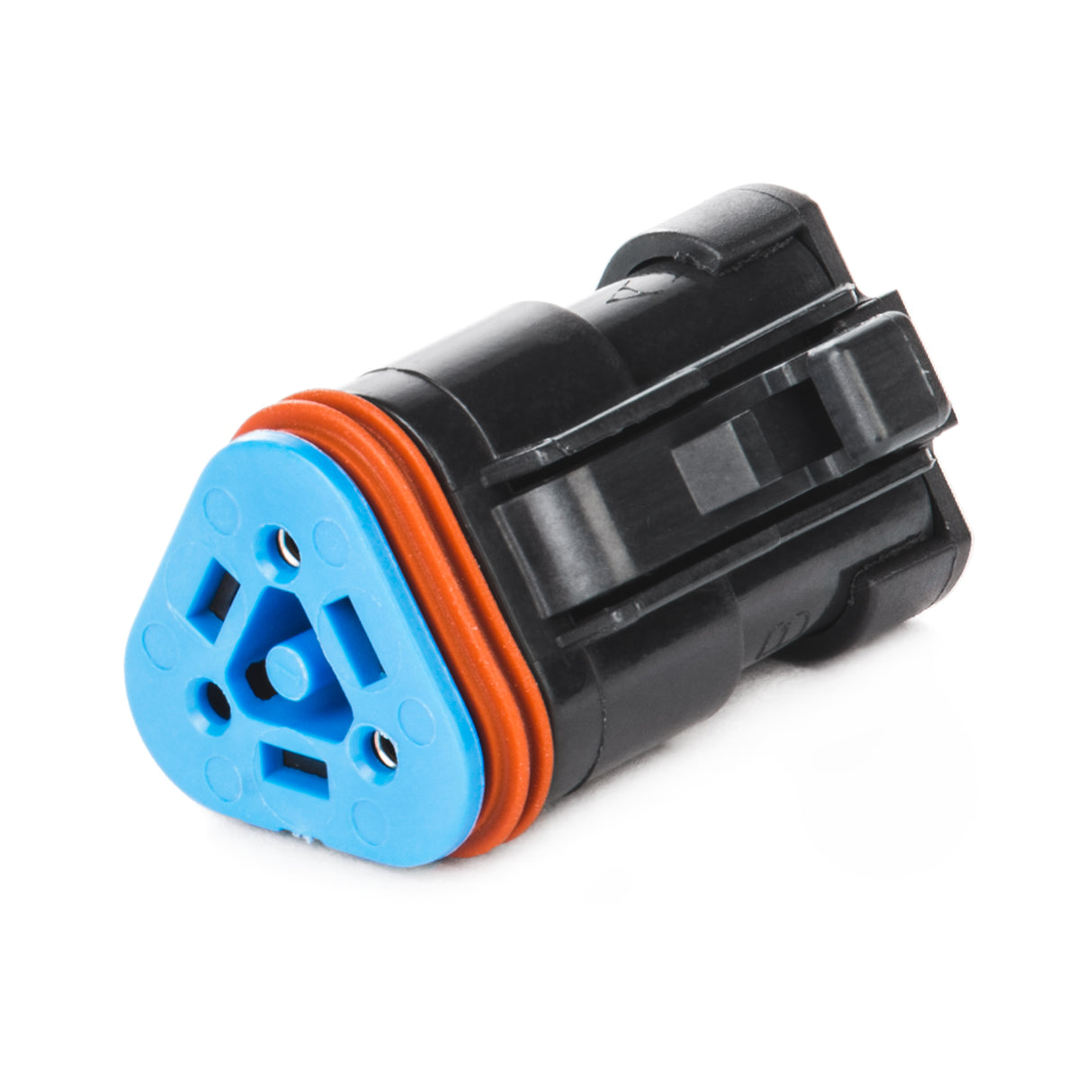 DT06-3S-EP10 - DT Series - 3 Socket Plug - Terminating Resistor, Gold Sockets, End Cap, J1939, Black