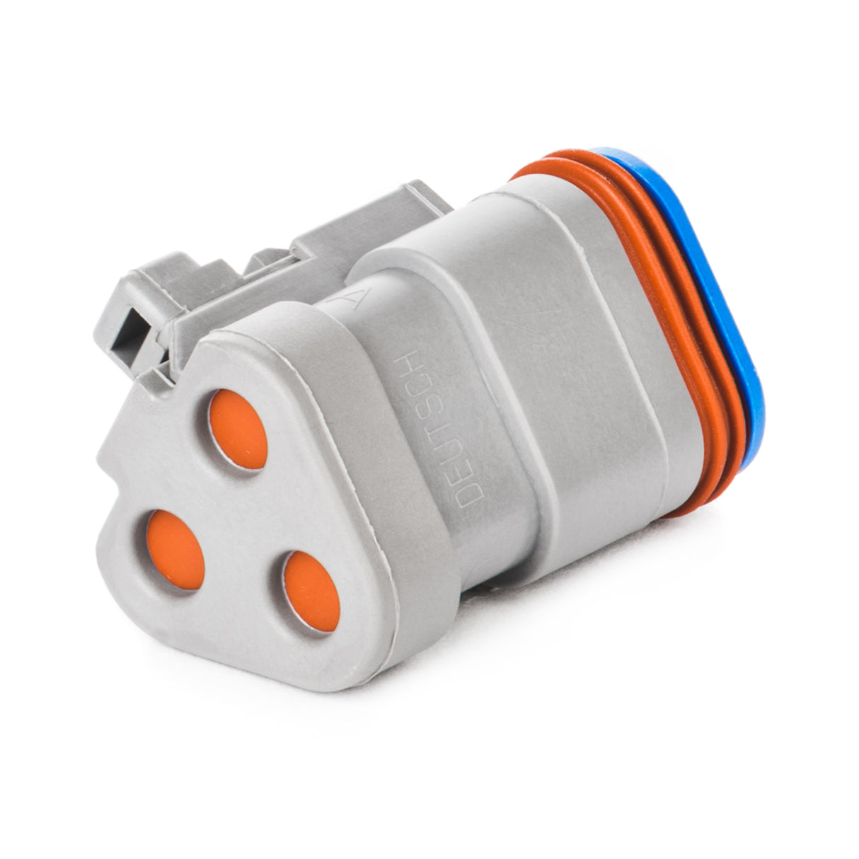 DT06-3S-P006 - DT Series - 3 Socket Plug - J1939 Key, Terminating Resistor Gold Sockets End Cap, Gray