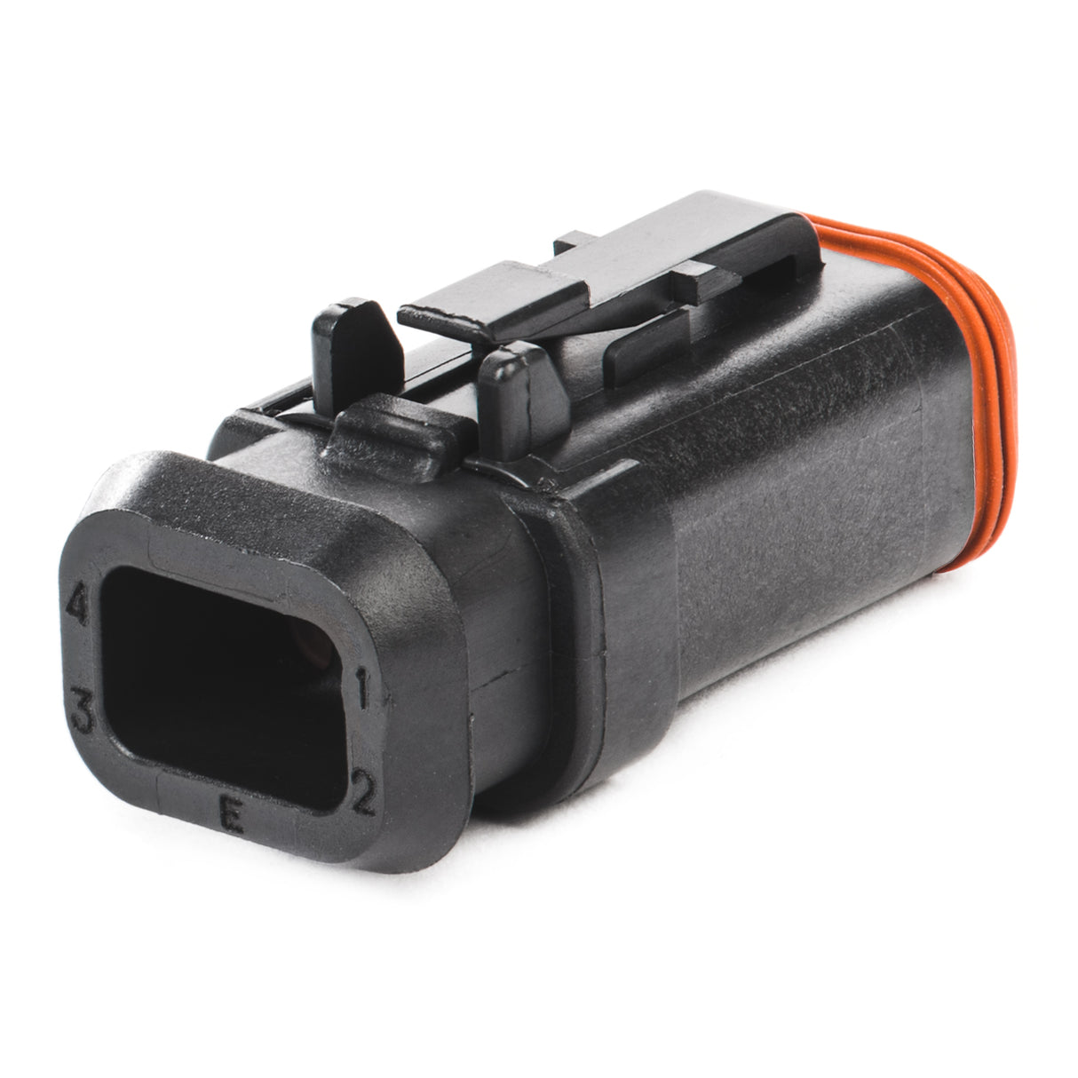 DT06-4S-CE13 - DT Series - 4 Socket Plug - Enhanced Seal Retention, Reduced Dia. Seals, Shrink Boot Adapter, Black