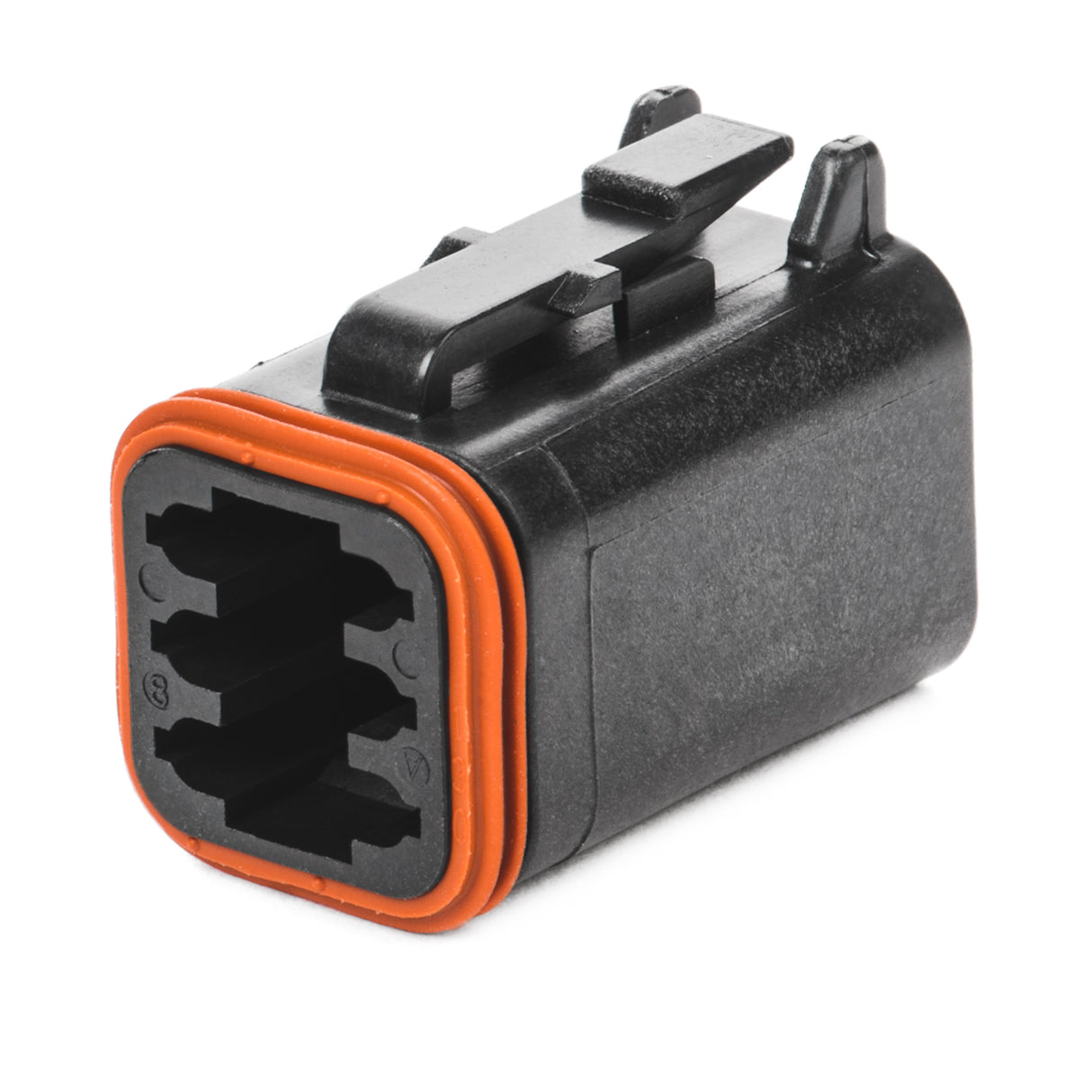 DT06-6S-CE02 - DT Series - 6 Socket Plug - Reduced Dia. Seals, Black