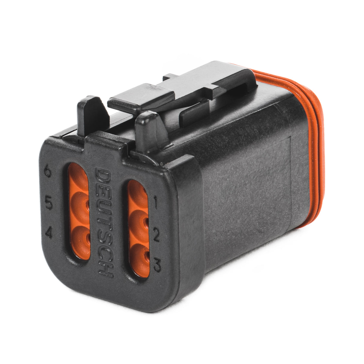 DT06-6S-EP06 - DT Series - 6 Socket Plug - End Cap, Enhanced Seal Retention, Black