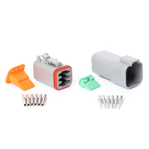 DT06GY-K - DT Series - 6 Pin Solid Contact Connector Kit