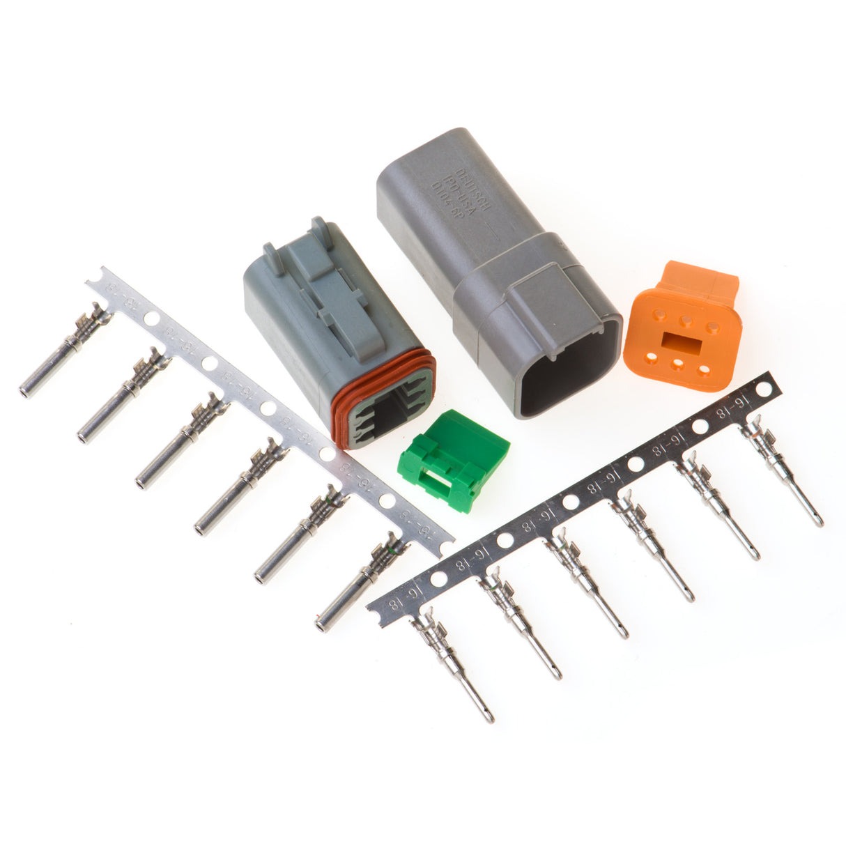 DT06GY - DT Series - 6 Pin Stamped and Formed Contact Connector Kit