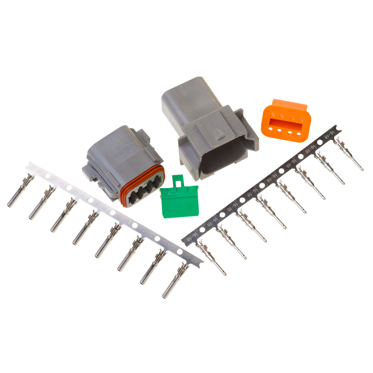 DT08GY - DT Series - 8 Pin Stamped and Formed Contact Connector Kit