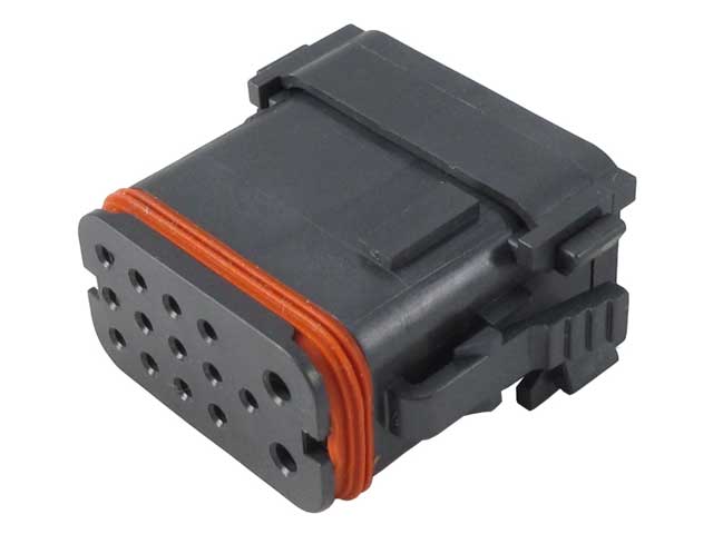 DT16-15SA-K003 - DT Series- Enhanced Seal Retention, 15 Cav, A Key, End Cap, Purple