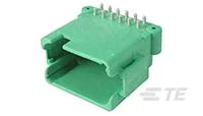 DTF13-12PC - DT Series- Receptacle- 12 Cavity, PCB Mount, C Key, Green