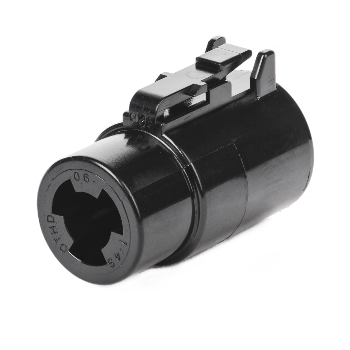 DTHD06-1-4S-E003 - DTHD Series - 4 Socket Plug - In-Line, End Cap, Black