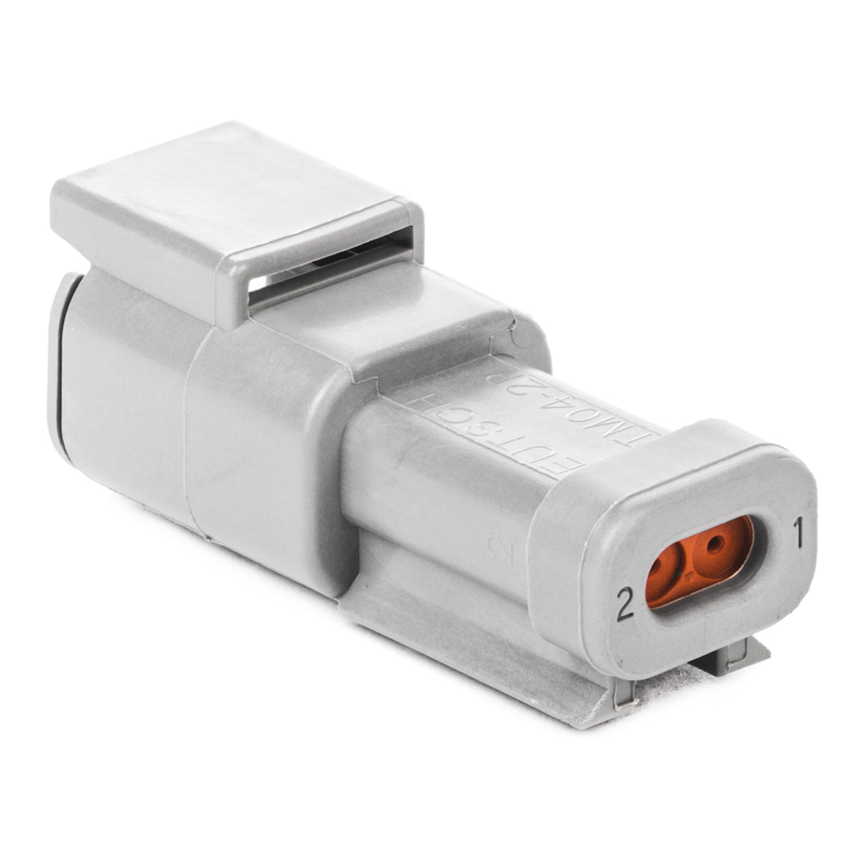 DTM04-2P-E003 - DTM Series - 2 Pin, Receptacle - End Cap, Gray