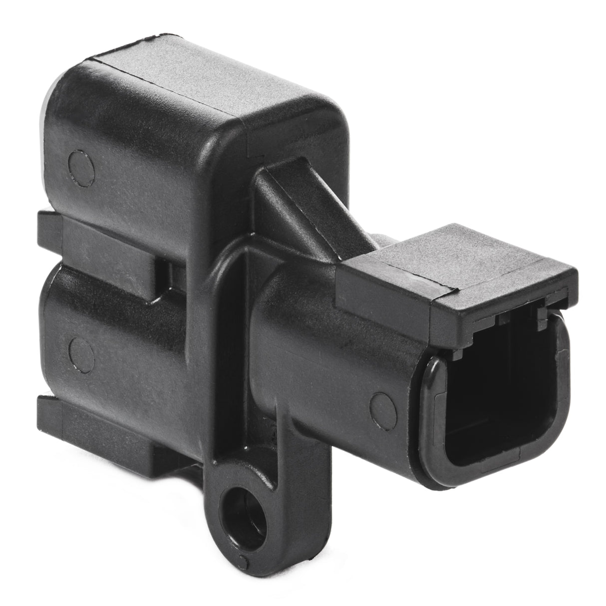 DTM04-2P-P007 - DTM Series - 2 Pin Receptacle - Terminating Resistor, "Y" Connector, Molded-in Gold Pins, J1939, Black