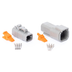 DTM04GY-K - DTM Series - 4 Pin Solid Contact Connector Kit