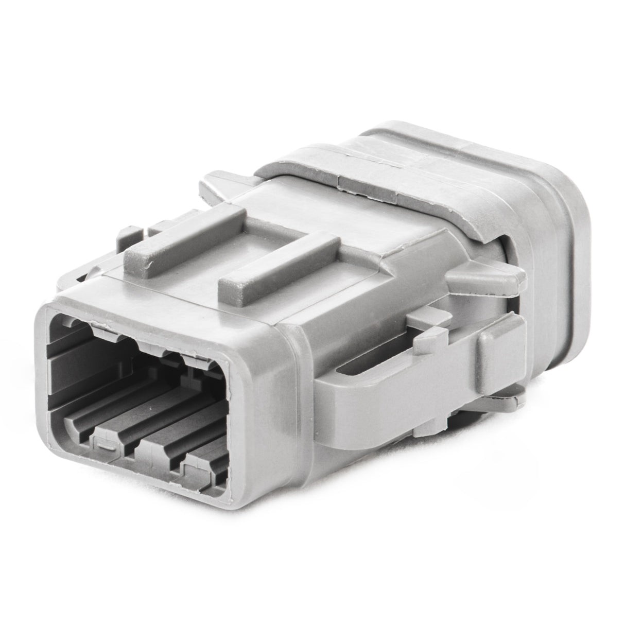 DTM06-08SA-E007 - DTM Series - 8 Socket Plug - A Key, Shrink Boot Adapter, Gray