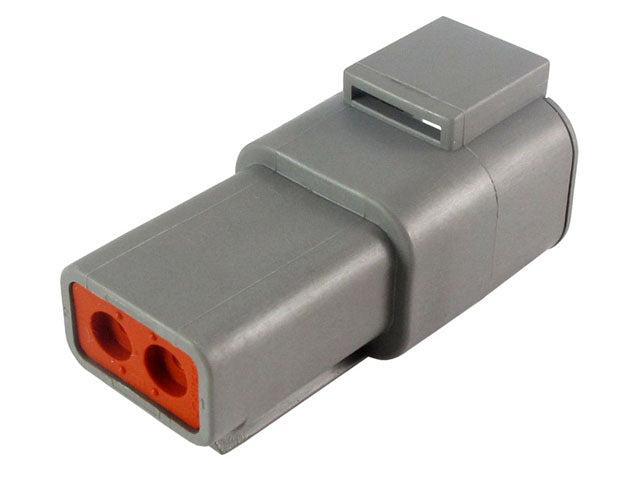 DTP04-2P-C015- DTP Series- 2 Pin Receptacle, Reduced Dia. Seal, Gray